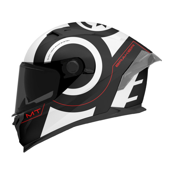 MT Helmets MT Braker SV Inox A0 Matt Black White